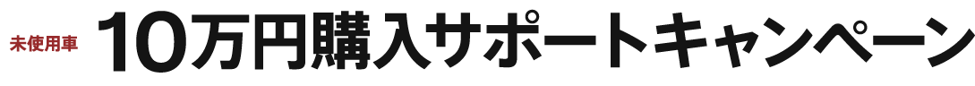 未使用車　10年間購入サポートキャンペーン